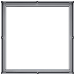 Doniczka 80x80x30 cm Stal ocynkowana