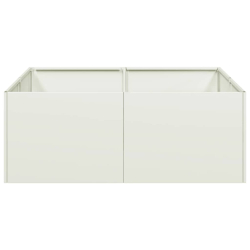 Doniczka Biała 80x80x30 cm Stalowa