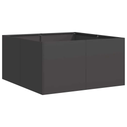 Doniczka Czarna 80x80x40 cm Stal walcowana na zimno