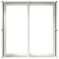 Doniczka Biała 80x80x40 cm Stal walcowana na zimno