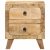 Szafka nocna 2 szt. 40x32x46 cm Drewno lite surowe mango