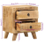 Szafka nocna 2 szt. 40x32x46 cm Drewno lite surowe mango