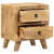 Szafka nocna 2 szt. 40x32x46 cm Drewno lite surowe mango