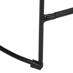 Hokery barowe 2 szt. Czarny 45x40x62 cm Drewno lite Mango