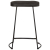 Hokery barowe 2 szt. Czarny 45x40x62 cm Drewno lite Mango