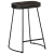 Hokery barowe 2 szt. Czarny 45x40x62 cm Drewno lite Mango