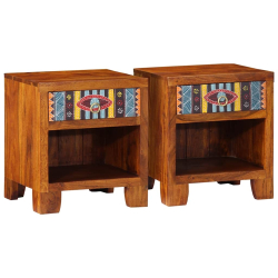Szafka nocna 2 szt. 40x35x45 cm Drewno lite Akacja