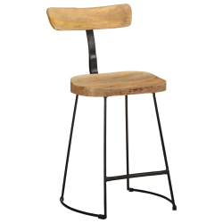 Hokery barowe 2 szt. 49x43x79 cm Drewno lite Mango