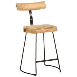 Hokery barowe 2 szt. 49x43x79 cm Drewno lite Mango