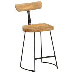 Hokery barowe 2 szt. 49x43x79 cm Drewno lite Mango