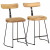 Hokery barowe 2 szt. 49x43x79 cm Drewno lite Mango