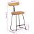 Hokery barowe 2 szt. 49x43x79 cm Drewno lite Mango