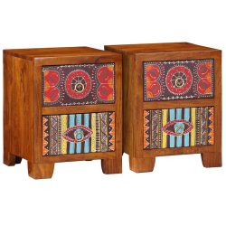 Szafka nocna 2 szt. 35x35x45 cm Drewno lite Akacja