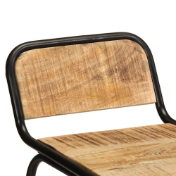 Hokery barowe 2 szt. 46x35,5x70 cm Drewno lite surowe mango