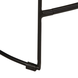 Hokery barowe 2 szt. Czarny 46x38x52 cm Drewno lite Mango