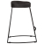 Hokery barowe 2 szt. Czarny 46x38x52 cm Drewno lite Mango