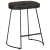 Hokery barowe 2 szt. Czarny 46x38x52 cm Drewno lite Mango