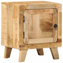Szafka nocna 2 szt. 40x32x46 cm Drewno lite surowe mango