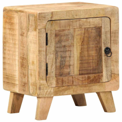 Szafka nocna 2 szt. 40x32x46 cm Drewno lite surowe mango