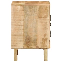 Szafka nocna 2 szt. 40x32x46 cm Drewno lite surowe mango