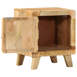 Szafka nocna 2 szt. 40x32x46 cm Drewno lite surowe mango