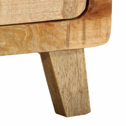 Szafka nocna 2 szt. 40x32x46 cm Drewno lite surowe mango