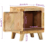 Szafka nocna 2 szt. 40x32x46 cm Drewno lite surowe mango
