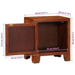 Szafka nocna 2 szt. 40x30x45 cm Drewno lite Akacja