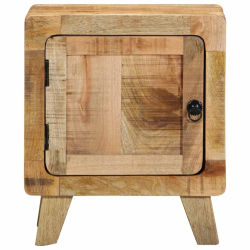 Szafka nocna 40x32x46 cm Drewno lite Surowe Mango