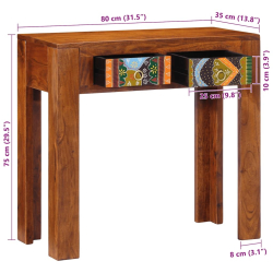 Konsola Stolik 80x35x75 cm Drewno lite Akacja