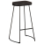 Hokery barowe 2 szt. Czarny 45x40x78 cm Drewno lite Mango