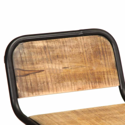 Hokery barowe 4 szt. 46x35,5x80 cm Drewno lite surowe mango