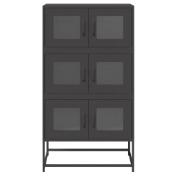 Szafka, czarna, 68x39x123 cm, stal