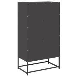 Szafka, czarna, 68x39x123 cm, stal
