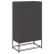 Szafka, czarna, 68x39x123 cm, stal