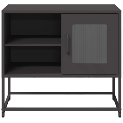 Szafka pod telewizor, czarna, 68x39x60,5 cm, stalowa