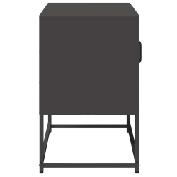 Szafka pod telewizor, czarna, 68x39x60,5 cm, stalowa