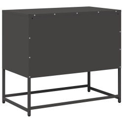 Szafka pod telewizor, czarna, 68x39x60,5 cm, stalowa
