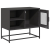 Szafka pod telewizor, czarna, 68x39x60,5 cm, stalowa