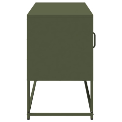 Szafka pod telewizor, oliwkowa, 100,5x39x60,5 cm, stalowa