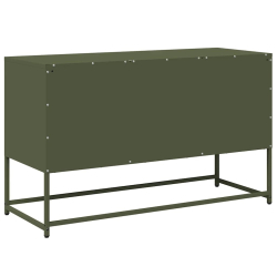 Szafka pod telewizor, oliwkowa, 100,5x39x60,5 cm, stalowa