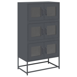 Komoda wysoka Antracyt 68x39x123 cm Stal