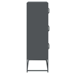 Komoda wysoka Antracyt 68x39x123 cm Stal