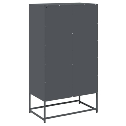 Komoda wysoka Antracyt 68x39x123 cm Stal