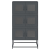 Komoda wysoka Antracyt 68x39x123 cm Stal