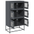 Komoda wysoka Antracyt 68x39x123 cm Stal