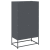 Komoda wysoka Antracyt 68x39x123 cm Stal