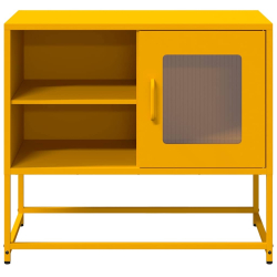 Szafka pod telewizor, musztardowa, 68x39x60,5 cm, stalowa