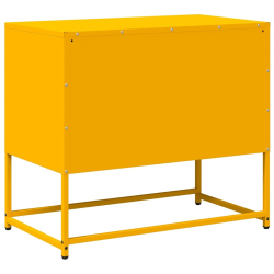 Szafka pod telewizor, musztardowa, 68x39x60,5 cm, stalowa
