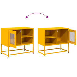 Szafka pod telewizor, musztardowa, 68x39x60,5 cm, stalowa